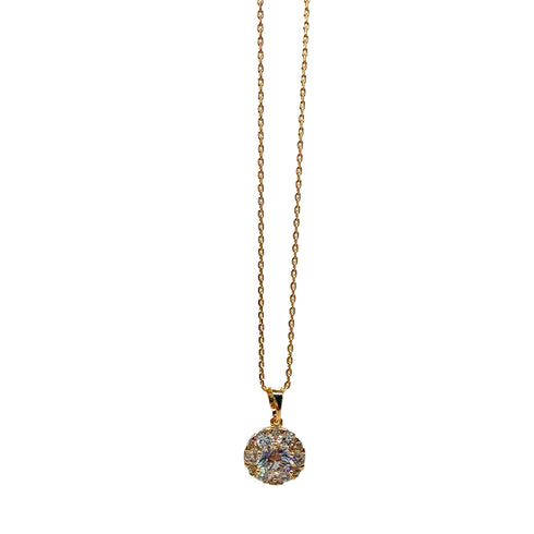 Dainty White Zircon Pendant Necklace - D143 - 2